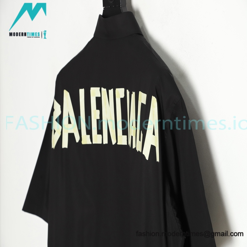 Balenciaga - 23SS Print Tape Short Sleeve Shirt